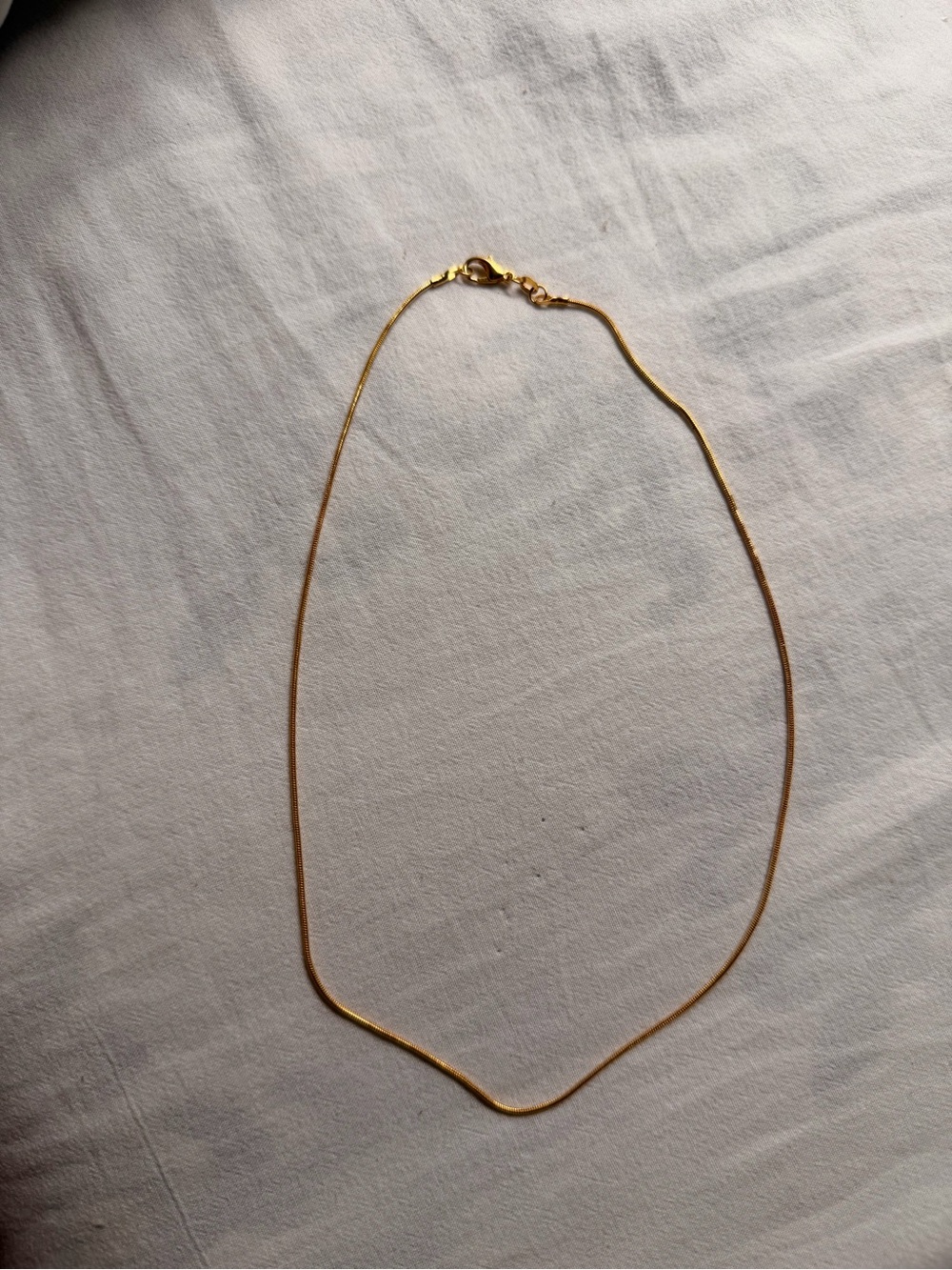 925 sterling silver gold plated Classic Snake Chain Necklace 14 inches